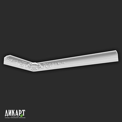 White Decorative Corner Molding With Intricate Carved Patterns For Interior Design 3d model