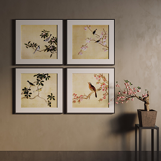 New Chinese Animal Painting Decorative Painting 3d model