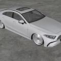 Silver Mercedes Sleek Sedan With Alloy Wheels In Modern Indoor Concrete Space