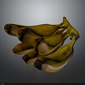 Fresh Ripe Yellow Bananas With Natural Brown Spots In A Bunch