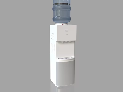 Ronshen White Vertical Water Dispenser With Blue Water Bottle For Daily Use 3d model