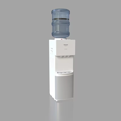Ronshen White Vertical Water Dispenser With Blue Water Bottle For Daily Use 3d model