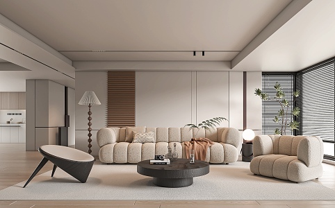 modern living room 3d model