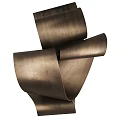 Elegant Contemporary Bronze Metal Wall Decor Featuring Spiral Twisted Ribbon Design