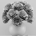 Stunning Pink And White Flower Blooms In Clear Glass Vase For Home Decor