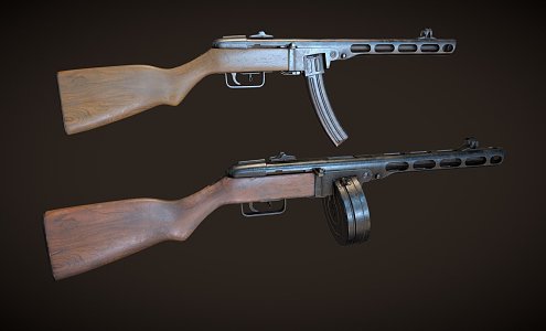 Guns, submachine guns, machine guns, firearms, firearms 3d model