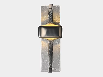 Modern Wall Sconce With Metal Frame And Glass Panel For Home Lighting 3d model