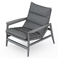 Comfortable Brown Cushioned Leisure Chair With Dark Wooden Frame Modern Design