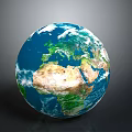 3D Rendered Earth Globe With Detailed Continents Oceans And Clouds