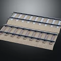 Model Train Tracks With Wooden Ties And Gravel Roadbed Miniature Layout
