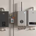 Haier Modern Wall Mounted Water Heaters With Digital Display Black Silver For Home Use