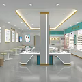 Optical Store Providing Scientific Optometry Myopia Prevention and Amblyopia Training Services 3d model