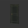 Modern Dark Wooden Cabinet With Minimalist Design And Single Door Structure