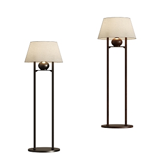 Modern floor lamp combination 3d model