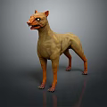 Mythical Creature Game Movie Character With Brown Yellow Skin Rough Texture Fierce Eyes Standing Pose