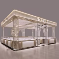 Elegant Modern Jewelry Store Interior With Glass Display Cases And Lighting