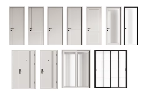 Modern swing door 3d model