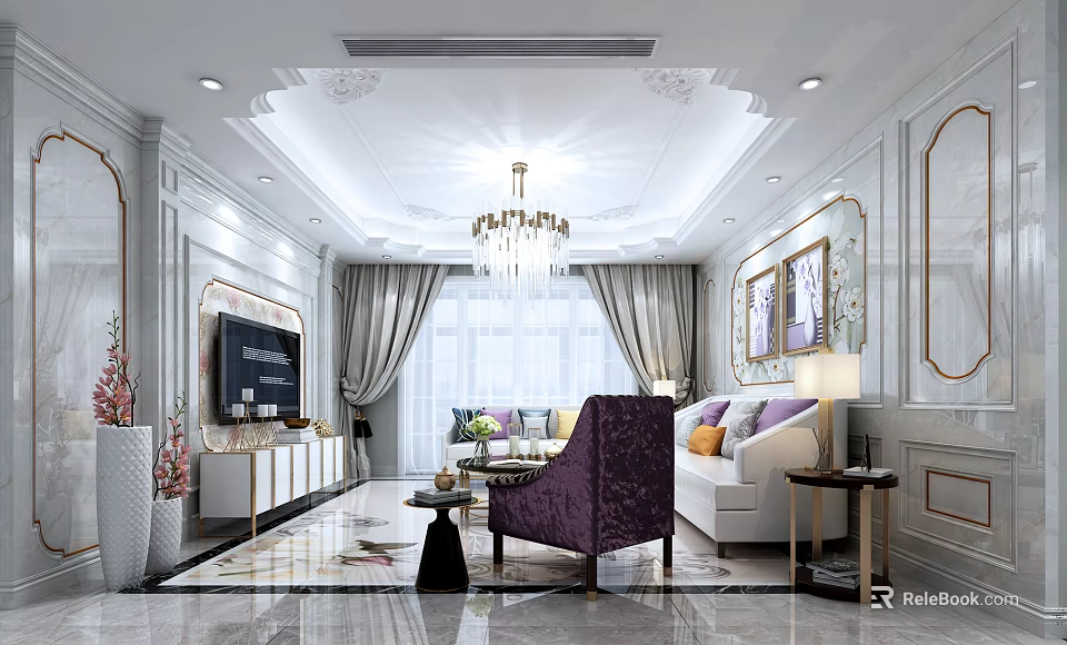 Elegant Modern Bar Interior Design With Stylish Stools And Decorative Lighting 3d model