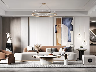 modern living room 3d model