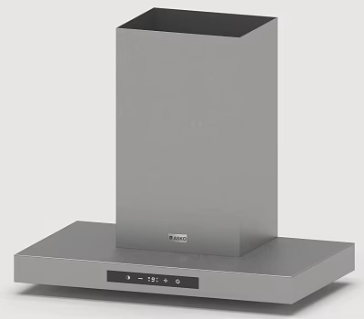 Modern Stainless Steel Kitchen Range Hood With Control Panel Appliance 3d model