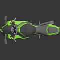 Neon Green Sportbike With Gray Accents Sleek Design Alloy Wheels On Reflective Surface