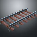 Train Rail Tracks Structure With Steel Rails And Wooden Sleepers Design