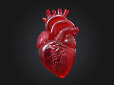 Human Heart Anatomical Model with Detailed Structure in 3D Rendering for Medical Education 3d model