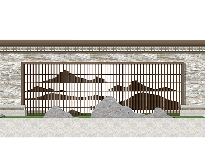 New Chinese style landscape wall landscape wall model