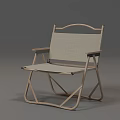 Foldable Wooden Frame Leisure Chair With Canvas Seat And Backrest For Outdoor Relaxation