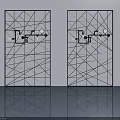 Modern Black Grid Swing Doors With Metal Frame And Contemporary Design