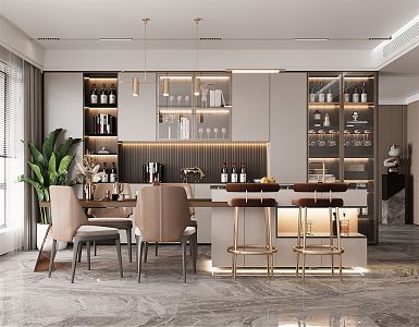 Light Luxury Restaurant 3d model