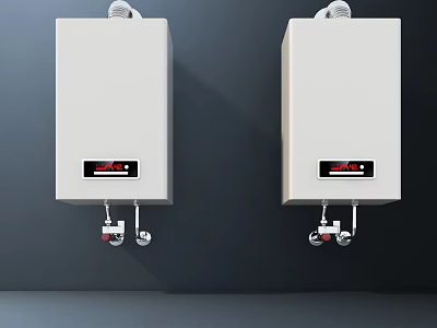 White Wall Mounted Electric Water Heaters For Home Daily Use Appliances 3d model