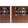 Modern Office Bookcase Wooden File Cabinet File Cabinet Bookcase File Cabinet 3d model