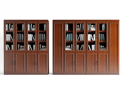 Modern Office Bookcase Wooden File Cabinet File Cabinet Bookcase File Cabinet 3d model