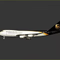 Worldwide Services Passenger Airplane With White Black Yellow Livery And Four Engines Design