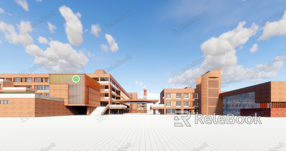 Modern School Nanjing Foreign Language School Xianlin Branch Red Brick model