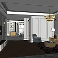 Elegant Modern Living Room Interior With Yellow Sofa Blue Armchair And Herringbone Floor