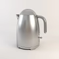 Silver Metallic Electric Kettle with Sleek Design Daily Electrical Appliance for Home Use