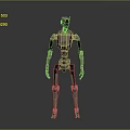 Futuristic Humanoid Robot Character Featuring Metallic Body Blue Eyes And Mechanical Limbs