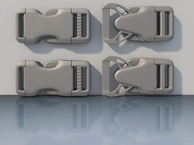Swing Door Lock Latches In Gray Metal Finish With Modern Design Elements 3d model