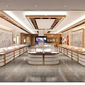 Elegant Luxury Jewelry Store Interior Design With Glass Display Cases And Shiny Counters