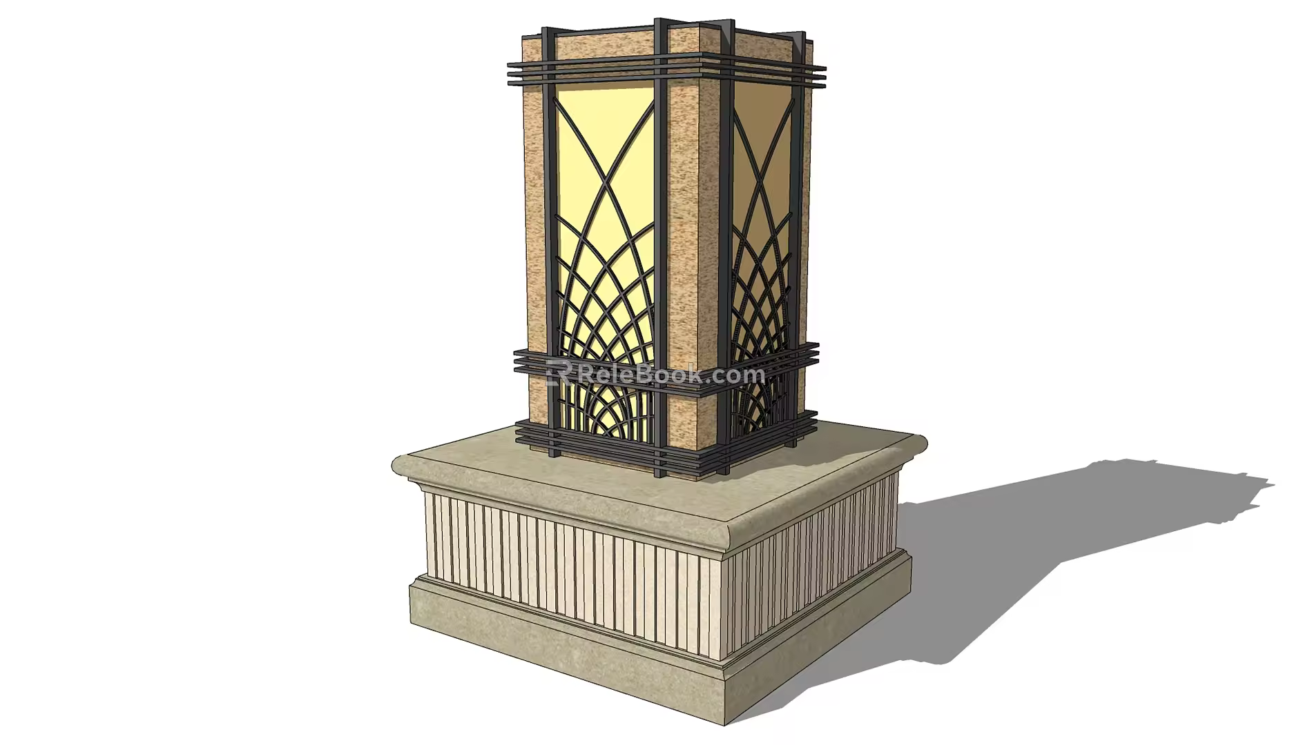 Modern lawn lamp landscape lamp low lamp lantern floor lamp garden lamp 3d model