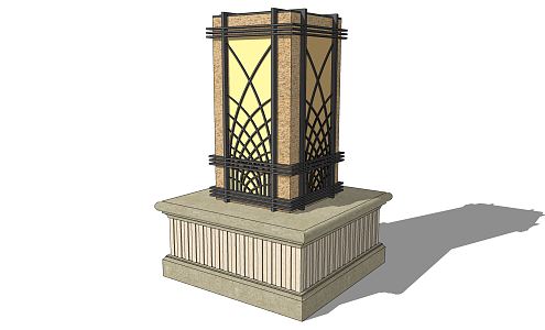 Modern lawn lamp landscape lamp low lamp lantern floor lamp garden lamp 3d model