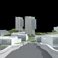 Modern Commercial Office Building Dalian Software Park 3d model