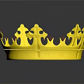 Shiny Golden Crown with Intricate Ornate Design Luxury Headwear for Royal Attire