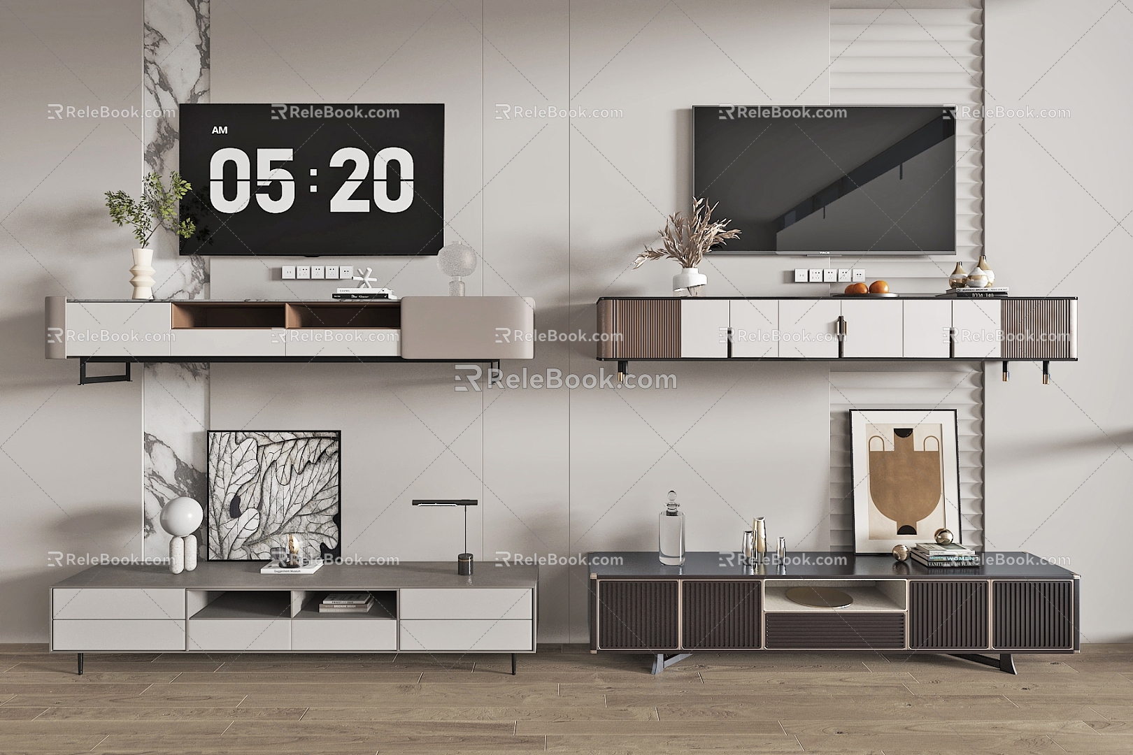 Modern TV Cabinet Floor Cabinet Side Cabinet 3d model