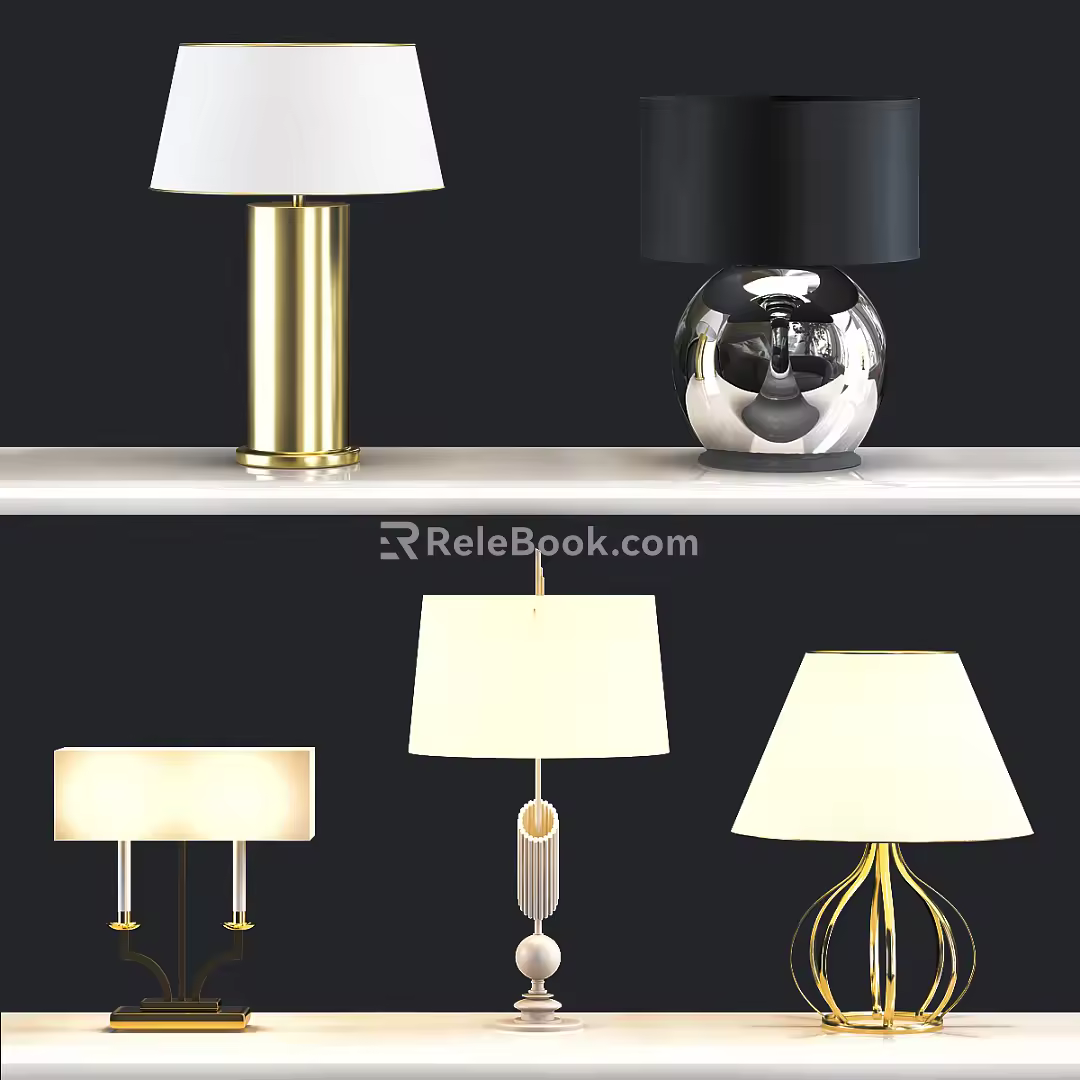 Modern Table Lamp Metal Table Lamp Combination 3d model