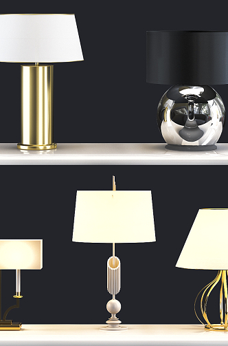 Modern Table Lamp Metal Table Lamp Combination 3d model