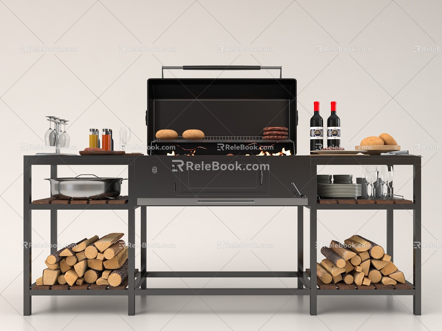 Outdoor Grill 3d model