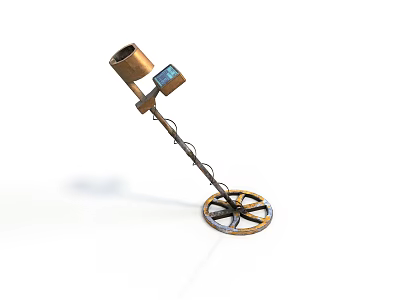 Electronic Metal Detector With Handheld Design Digital Display And Detection Coil 3d model